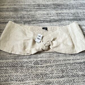 Cream Bow Bandeau Top